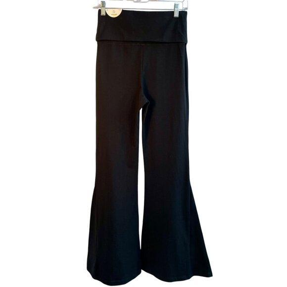 NWT Aerie Offline Fold Over Hi-Rise OG Super Flare Black Workout Pants Womens XS - Picture 8 of 10